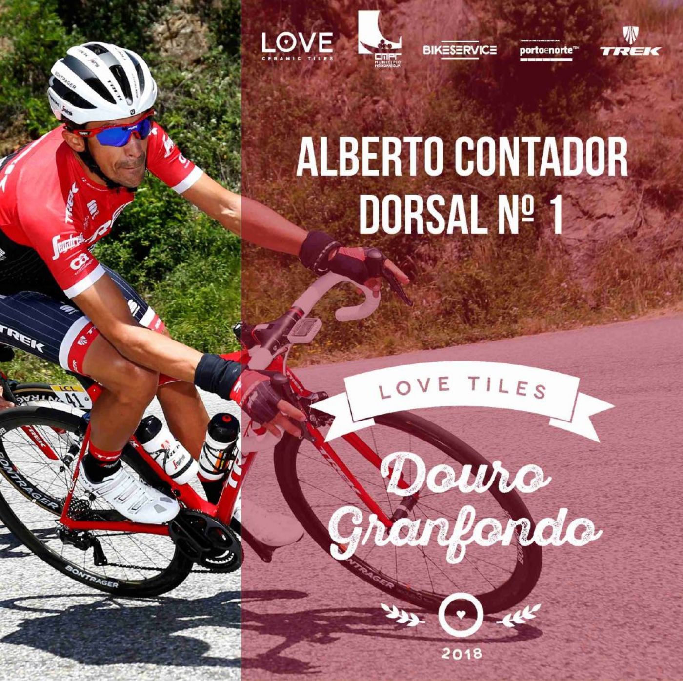 Alberto Contador dorsal nº1 | Love Tiles Douro Granfondo