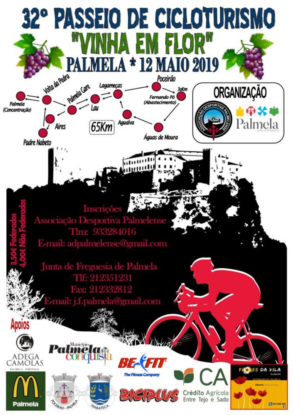 32.º Passeio de Cicloturismo “Vinha em Flor” a 12 de maio