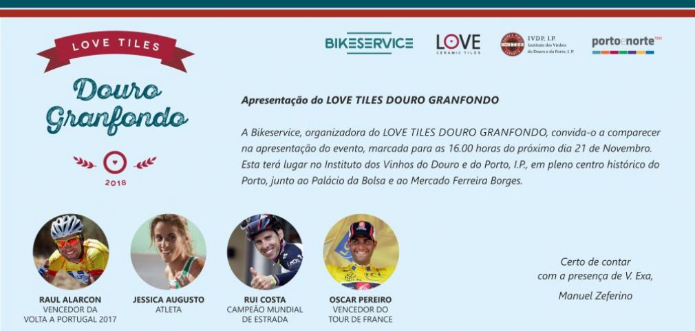 Apresentação Pública Love Tiles Douro Granfondo by Trek 2018